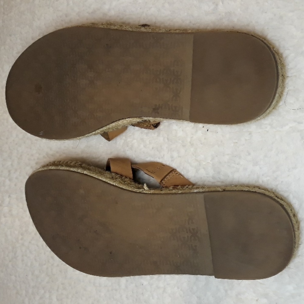 Sam Edelman Leather Brown Espadrilles Sandals - Picture 5 of 5